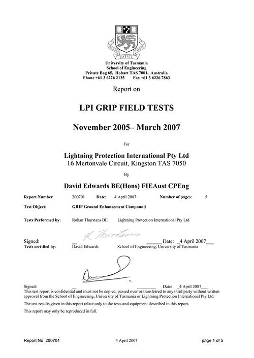 GRIP Field Tests